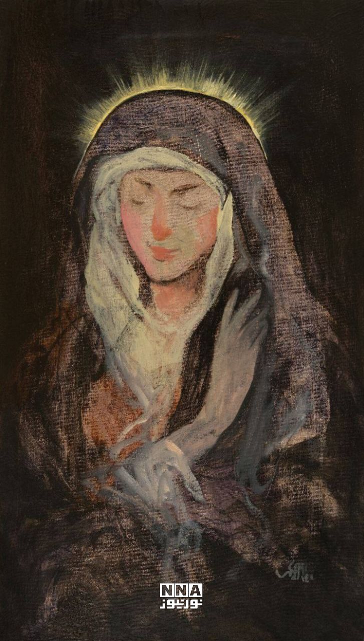 ציור מאת חסן רוח אל אמין לרגל לידתו של ישו.