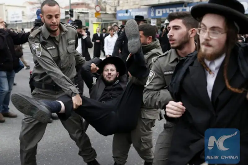 درگیری حریدی‌ها با نظامیان صهیونیست