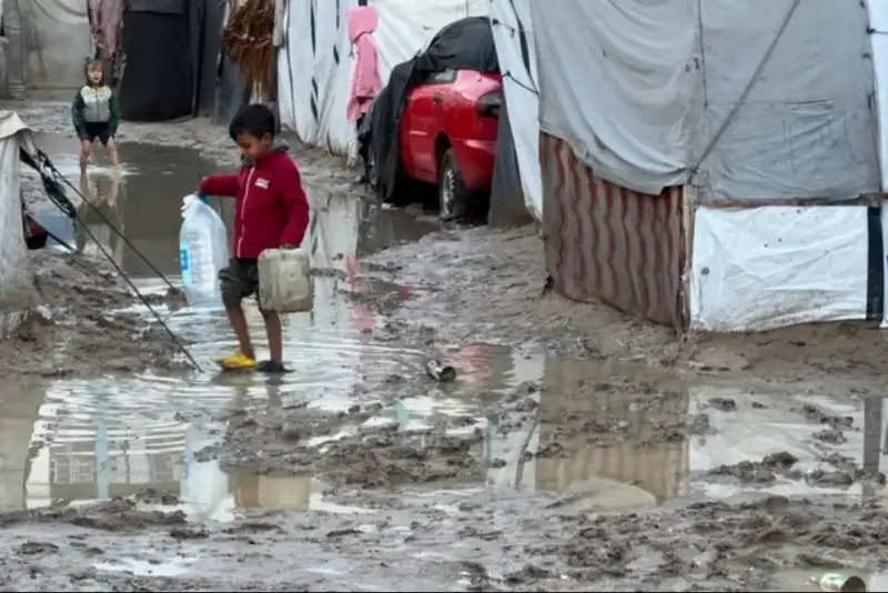 جان باختن 25 نفر در طوفان غزه: 6 کودک در میان قربانیان