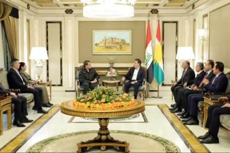 تاکید بارزانی بر ضرورت تداوم آتش‌بس و حرکت به‌سوی گفت‌وگو برای حل بحران سوریه