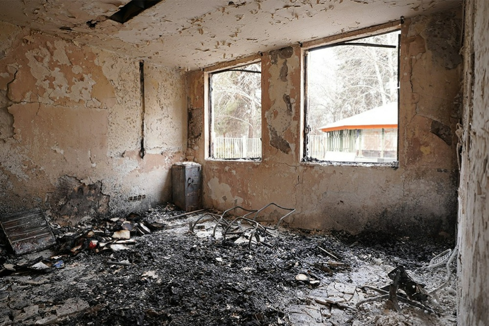 تخریب 5 مدرسه خمین در حملات دشمنان آمریکایی و صهیونیستی+فیلم