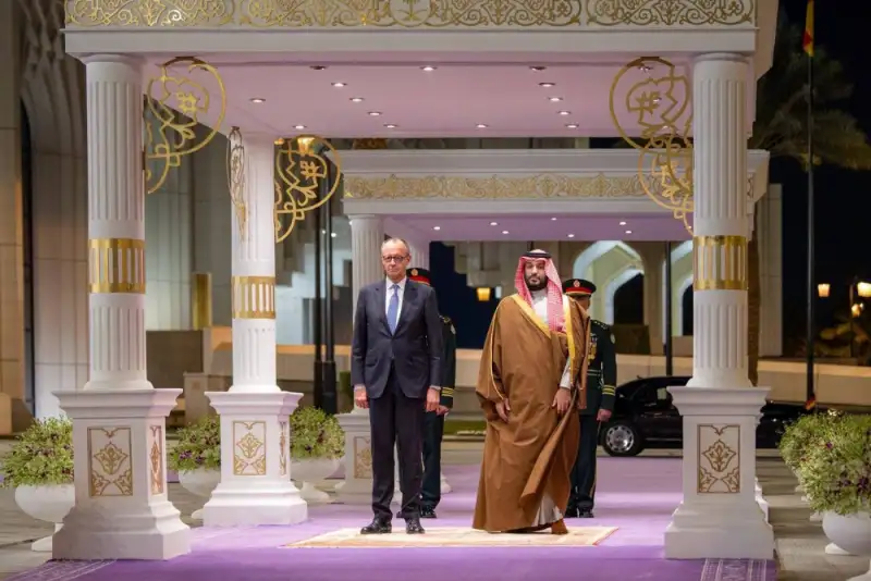 دیدار ولیعهد عربستان و صدراعظم آلمان در ریاض