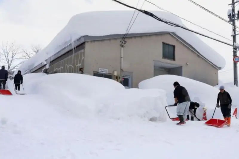 بارش سنگین برف در ژاپن جان ده‌ها نفر را گرفت