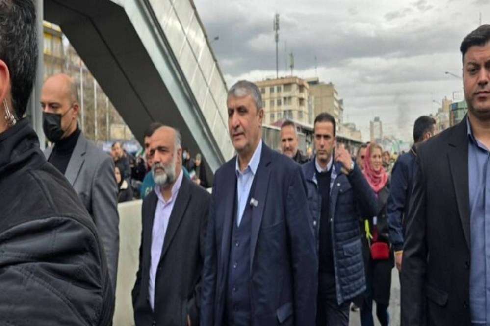 رئيس منظمة الطاقة الذرية يشارك في مسيرة 22 بهمن