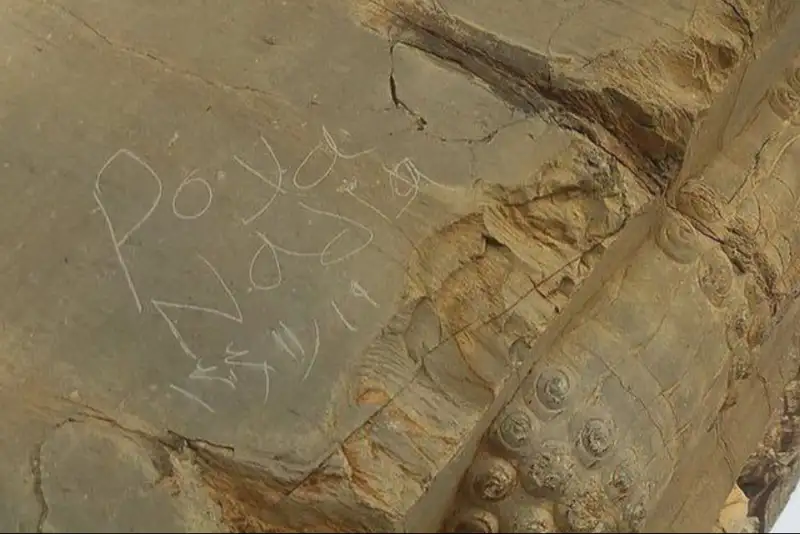 یادگارنویسی تازه در تخت جمشید