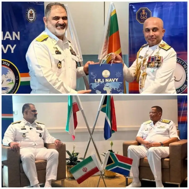 دیدار فرمانده نیروی دریایی ایران با همتایان آفریقای جنوبی و سریلانکا