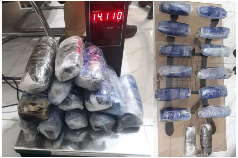 کشف 14 کیلوگرم مواد مخدر جاساز شده در دل زمین