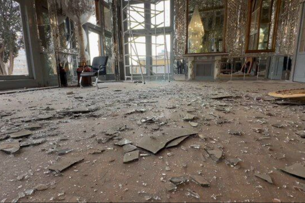 خسارات تجاوز آمریکا و رژیم صهیونیستی به مجموعه جهانی کاخ گلستان+فیلم