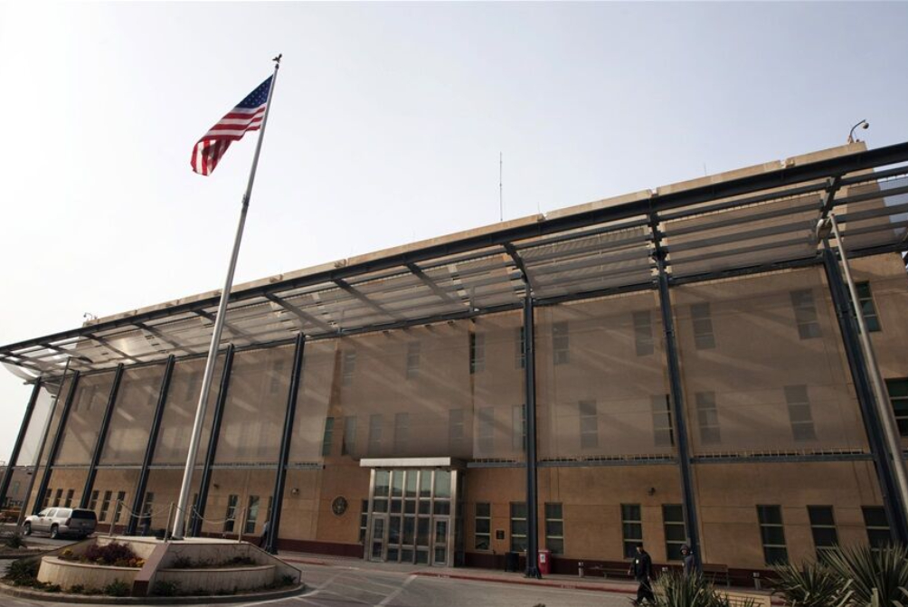 آتش سوزی در سفارت آمریکا در بغداد