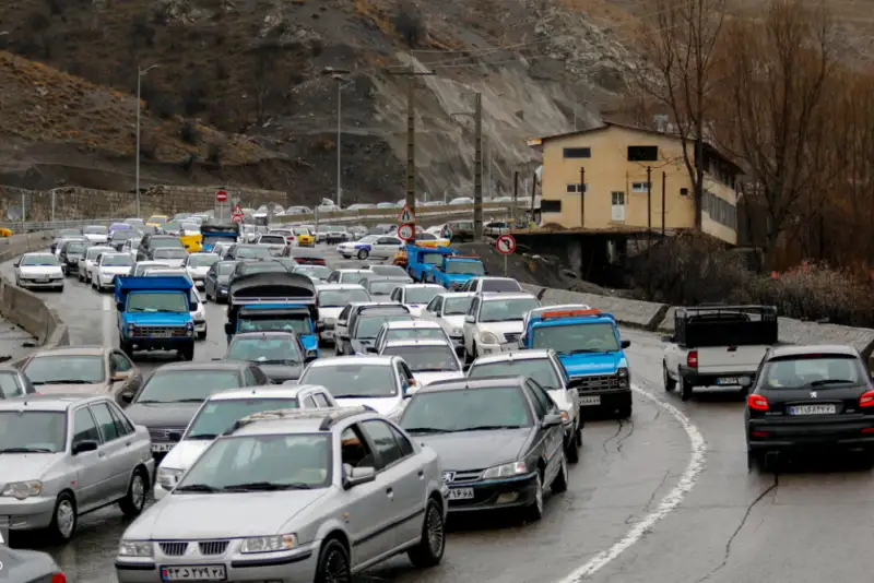 وضعیت ترافیک جاده چالوس و آزادراه تهران - شمال