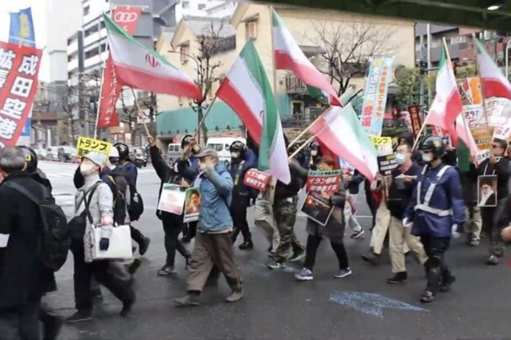 تجمع حمایت‌آمیز مردم توکیو و ایرانیان مقیم ژاپن از ایران