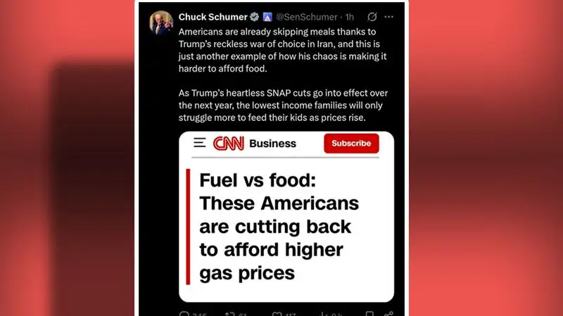 رئیس اقلیت دموکراتها از ترامپ به دلیل آثار مخرب جنگ انتقاد کرد