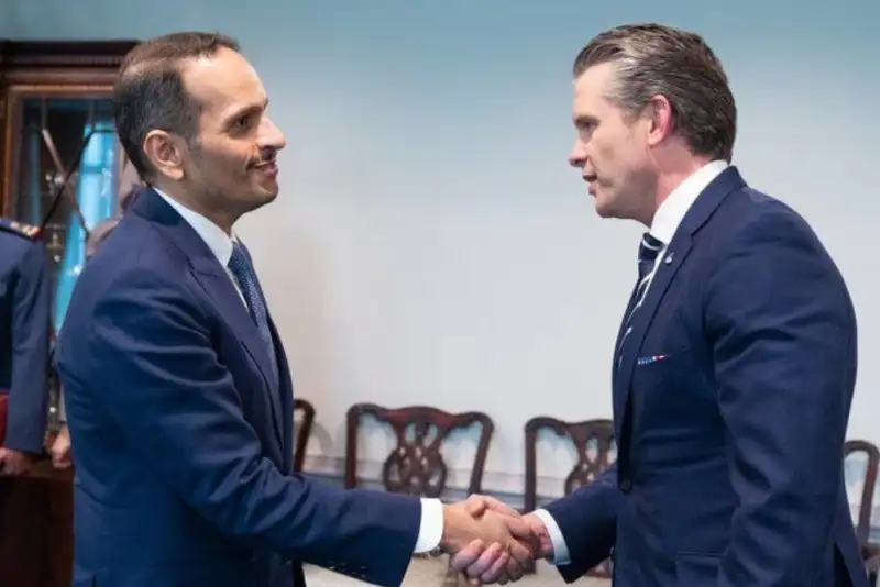 دیدار وزیر خارجه قطر و وزیر جنگ آمریکا در واشنگتن