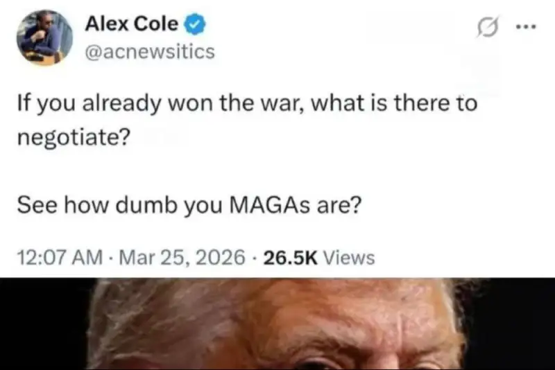 کنایه کاربرآمریکایی به ترامپ و اطرافیانش: اگر پیروز شده‌اید، چرا مذاکره؟