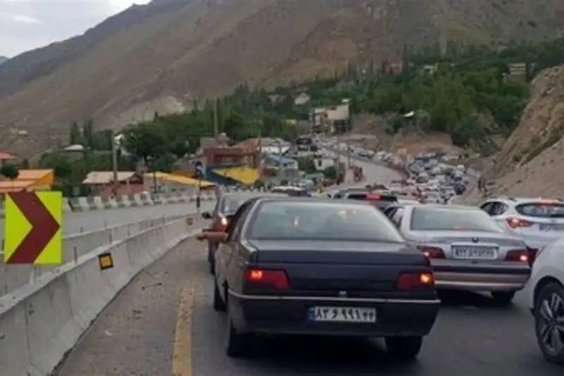 ترافیک سنگین در مسیر شمال به جنوب جاده چالوس