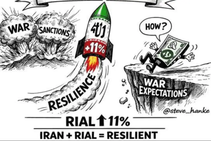 استاد تمام آمریکایی: ریال ایران در برابر دلار آمریکا رشد کرد