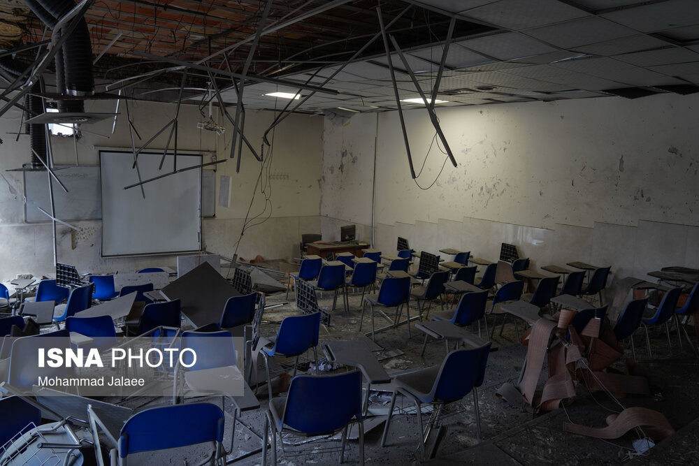 گزارش تصویری| خسارات ناشی از تجاوز آمریکایی صهیونی به دانشگاه علم و صنعت