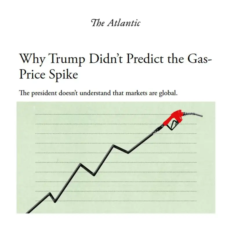 اعتراض مجله آتلانتیک: چرا ترامپ جهش قیمت بنزین را پیش‌بینی نکرده بود؟