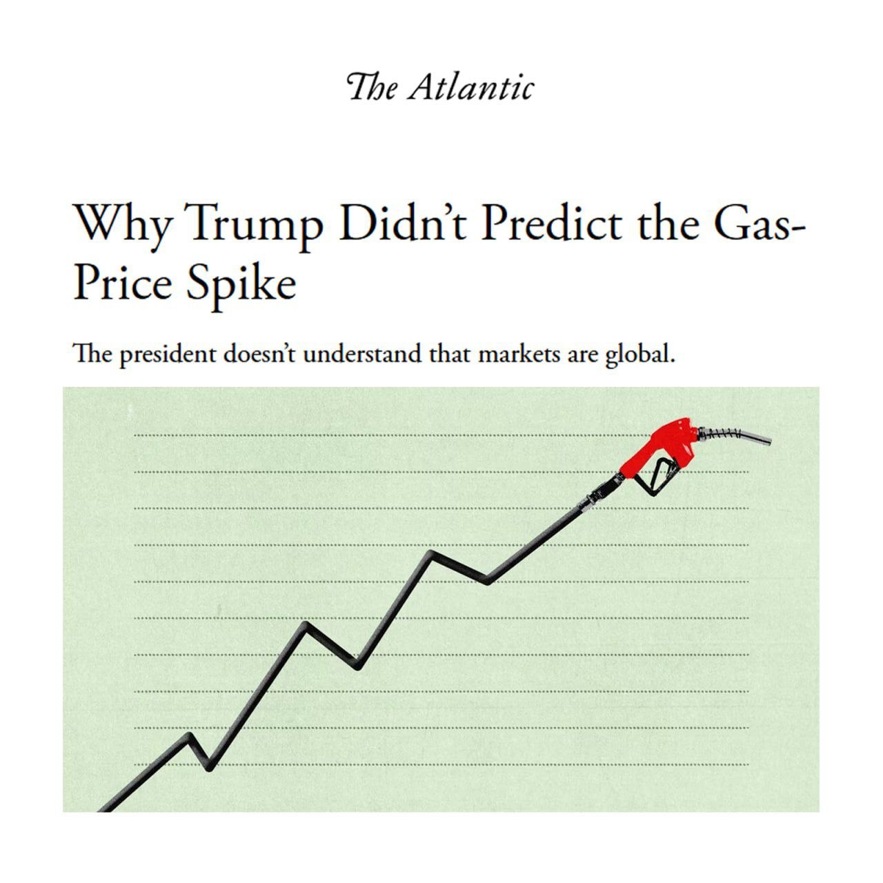 اعتراض مجله آتلانتیک: چرا ترامپ جهش قیمت بنزین را پیش‌بینی نکرده بود؟
