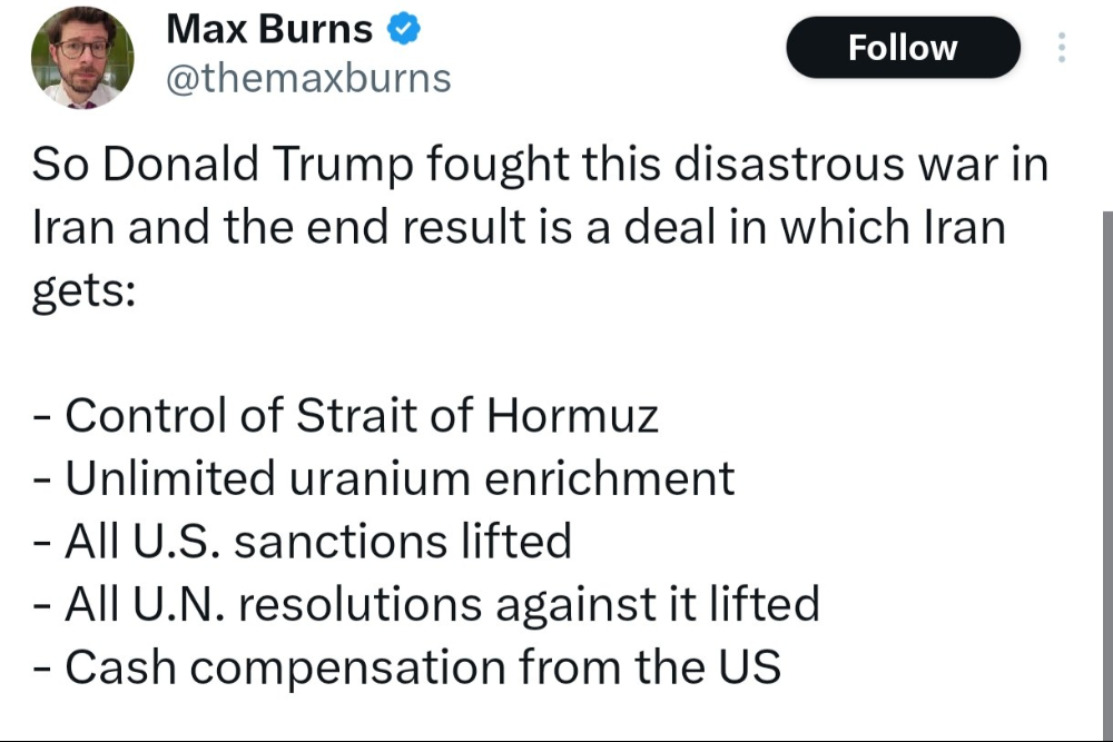 مکس برنز: بیایید ببینیم چه کسی در جنگ پیروز شد