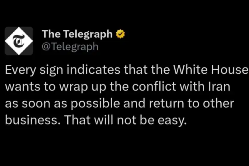 تلگراف: کاخ سفید می‌خواهد هر چه زودتر به درگیری با ایران پایان دهد