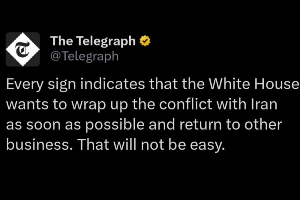 تلگراف: کاخ سفید می‌خواهد هر چه زودتر به درگیری با ایران پایان دهد