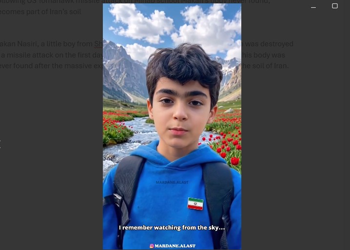 The body of young Makan Nasiri becomes  part of Iran’s soil