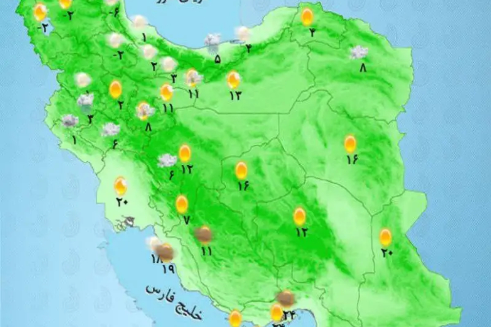 وضعیت آب و هوا امروز سهشنبه 8 اردیبهشت +وضعیت استان ها