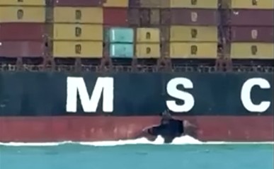 IRGC Navy strikes US-Israeli cargo ship MSC Sariska in retaliation for attack on Iranian vessel