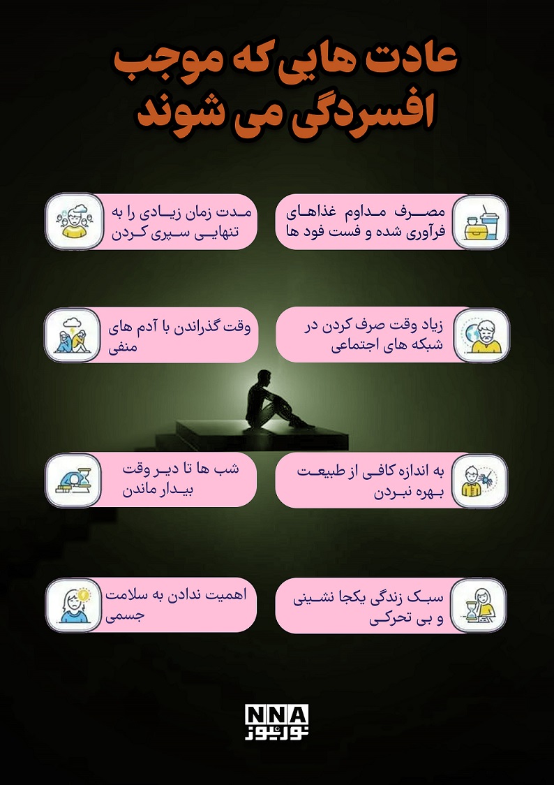 نوراینفو | عادت‌هایی که موجب افسردگی می شوند