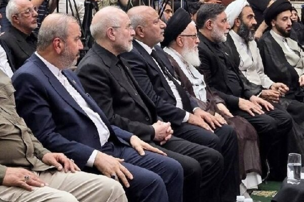 حضور قالیباف در مراسم چهلمین روز خاکسپاری قائد شهید امت در کربلای معلی