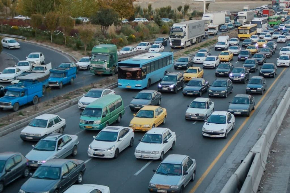 ترافیک سنگین در آزادراه تهران - کرج - قزوین