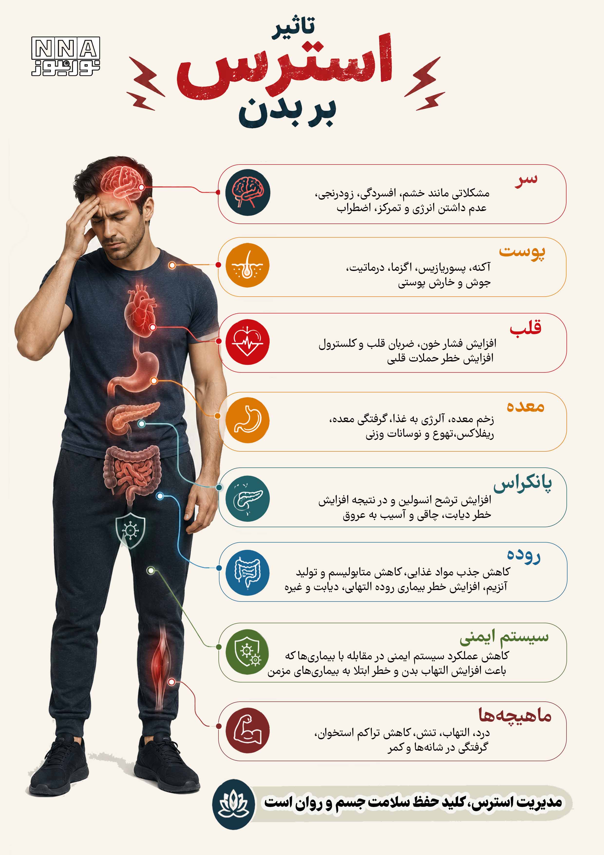 نوراینفو | استرس با بدن چه می‌کند؟