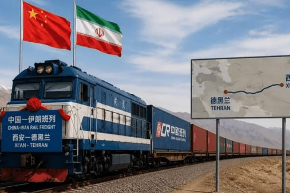القطارات الصينية المتجهة إلى إيران تتجاوز حاجز 100 قطار شهريا