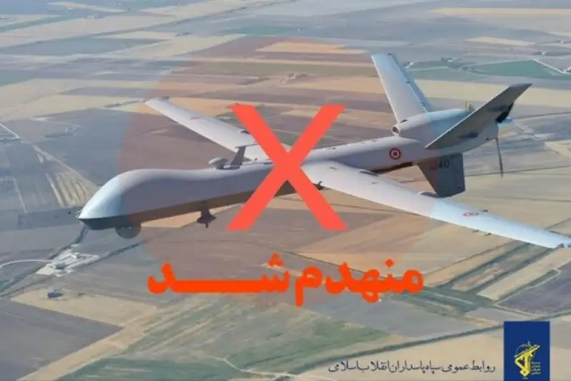 سپاه پنجاه و سومین پهپاد MQ-9 آمریکا را رهگیری و منهدم کرد