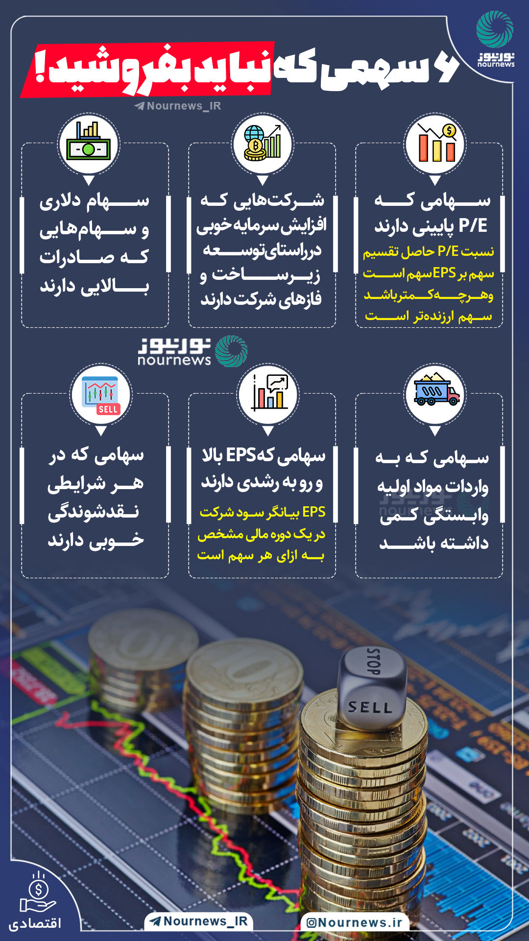 اینفوگرافی: شش سهمی که نباید بفروشید